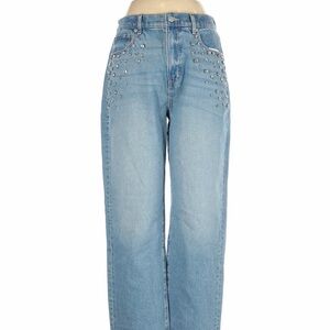 SNOW DAY SALE ❄️ LOFT Light Blue Embellished Straight Jeans
